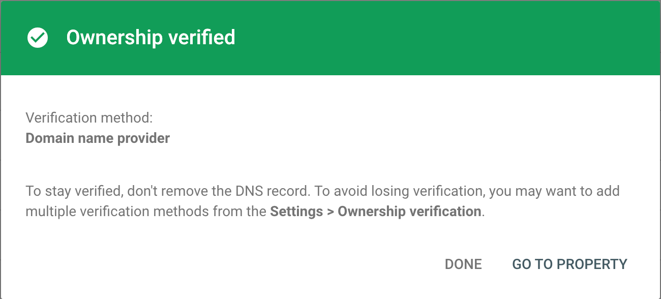 installation google search console sans plugin validée
